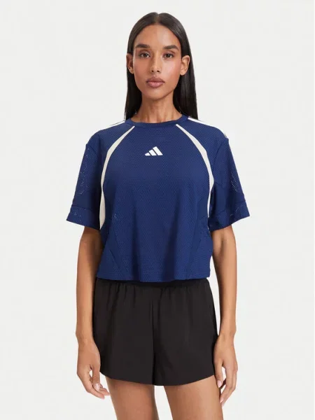 Adidas Φανελάκι τεχνικό Hyperglam Color Block μπλε