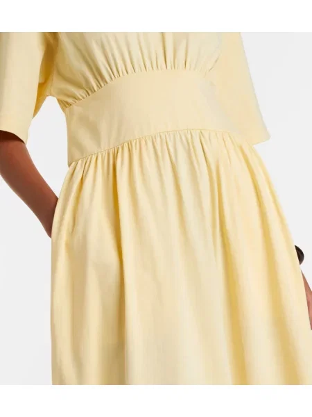Rochie midi Toteme din jerseu galben