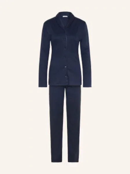 Hanro Pyžamo Cotton Silk tmavě modrá