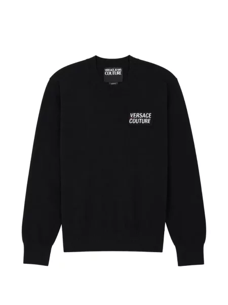 Pulover Versace Jeans Couture cu autograf negru