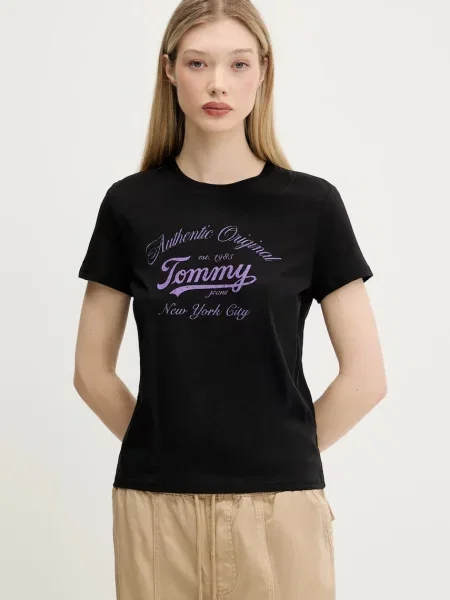 Tričko Tommy Jeans černá
