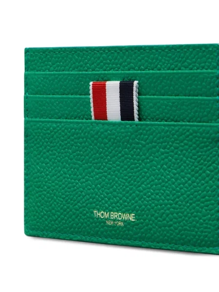 Portofel Thom Browne din piele verde