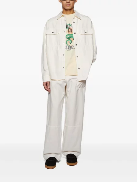Pantaloni Palm Angels alb
