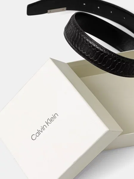 Bőr öv Calvin Klein fekete