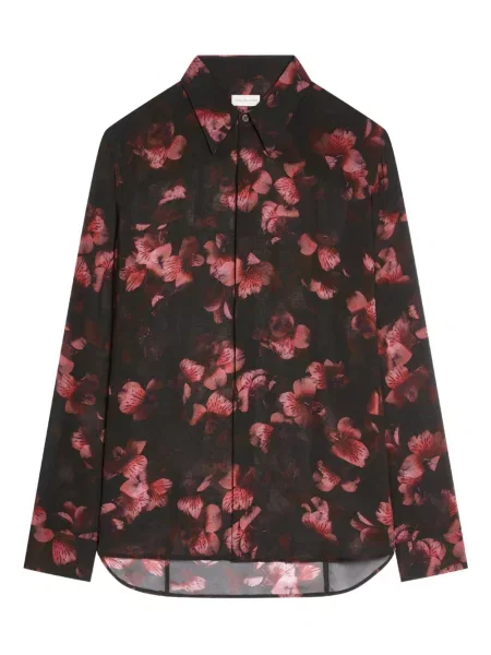 Копринена риза Dries Van Noten черно