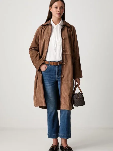 Замшевое пальто Pedro Del Hierro