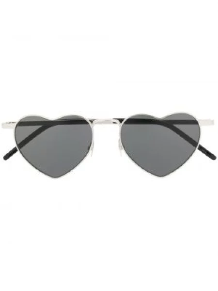Ochelari de soare Saint Laurent Eyewear cu motiv cu inimi negru
