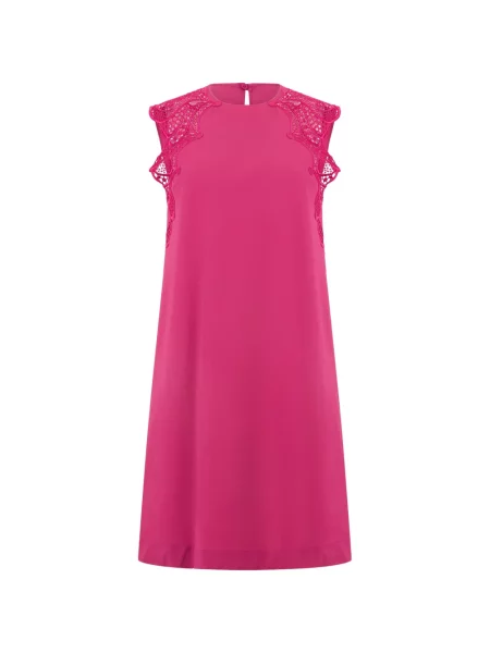 Rochie mini Alberta Ferretti fără mâneci din dantelă roz