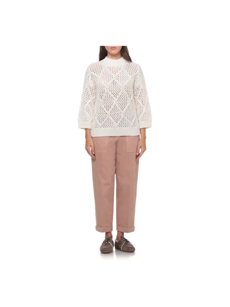 Dzianinowy sweter Peserico biały