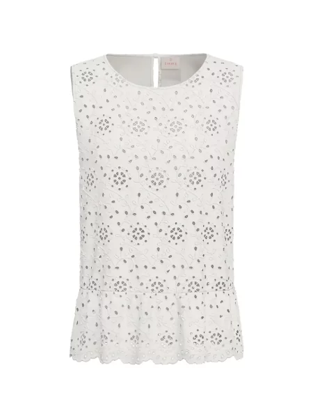 Top Marella cu broderie alb