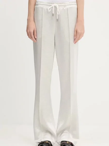 JW Anderson pantaloni Drawstring Waist evazați high waist bej