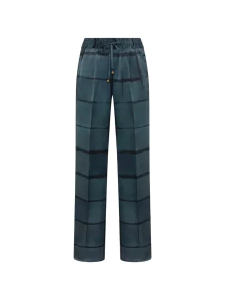 Pantaloni Kiton cu imagine cu imprimeu geometric cu cordon albastru