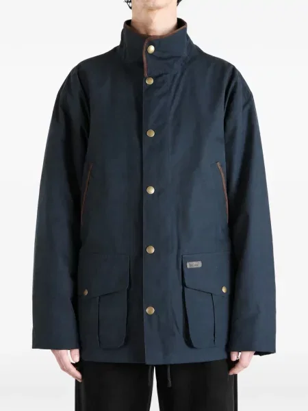 Geanta de piele Barbour albastru