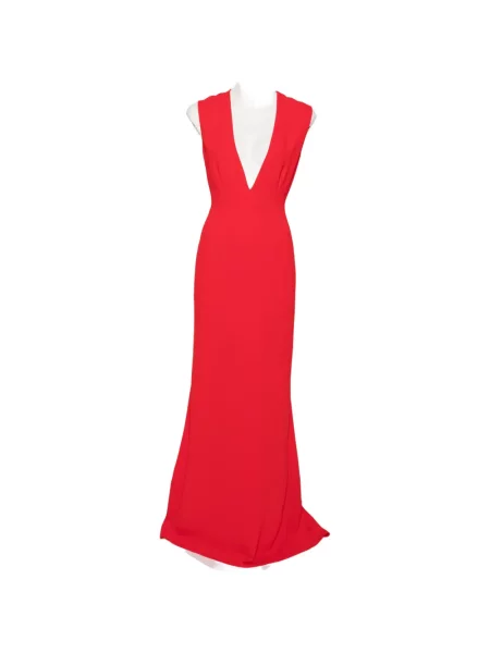 Rochie maxi Solace London fără mâneci cu decolteu în V roșu