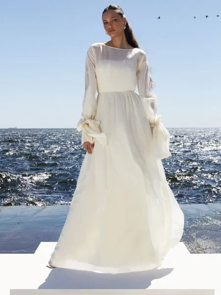 Gepur Сукня максі Молочний Ліоцелл