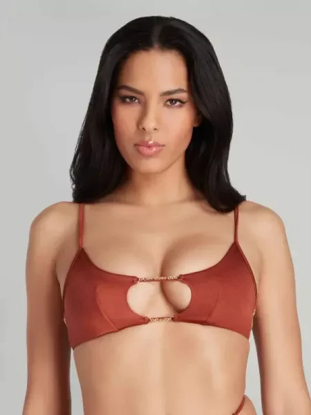 Agent Provocateur Bikini felső CHRISTIANA barna