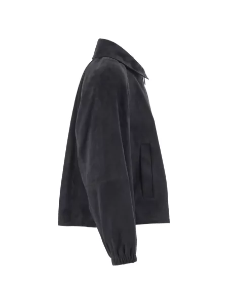 Geacă Weekend Max Mara din piele de căprioară albastru
