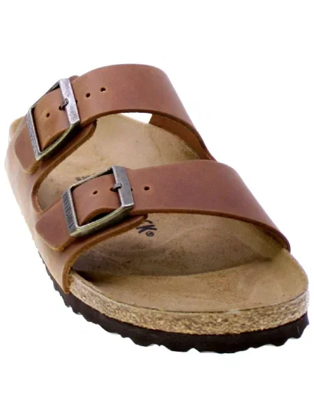 Birkenstock De piele șlapi Arizona | narrow fit maro