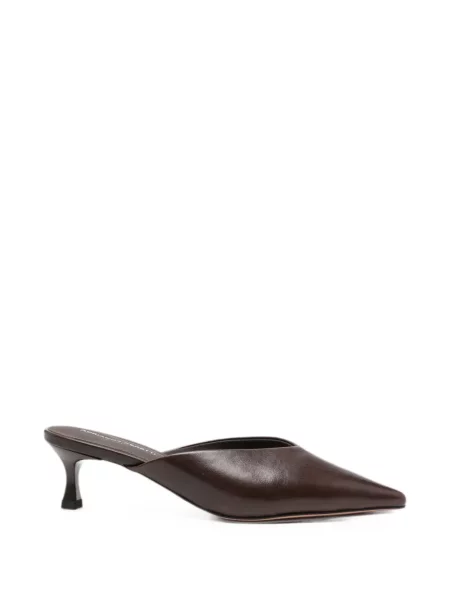 Papuci tip mules Adrianna Feretti maro