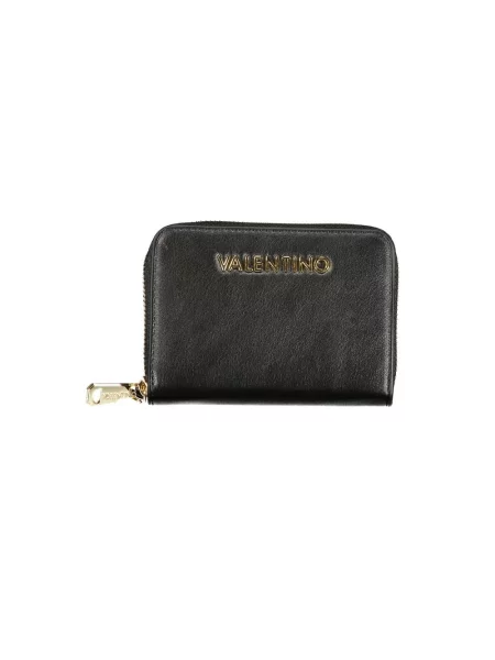 Lniany portfel Valentino Bags czarny