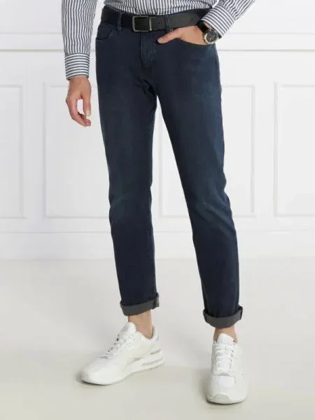 BOSS BLACK Blugi P-Delaware | denim negru