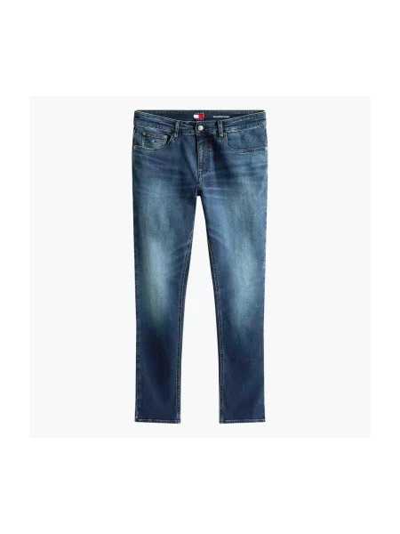 Pantaloni Tommy Jeans albastru