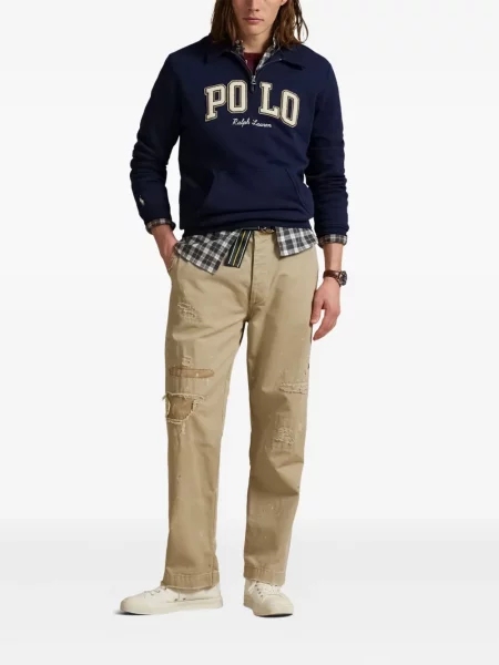 Șapcă Polo Ralph Lauren de mătase cu broderie cu dungi negru