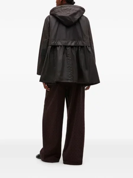 Palton Barbour cu broderie negru