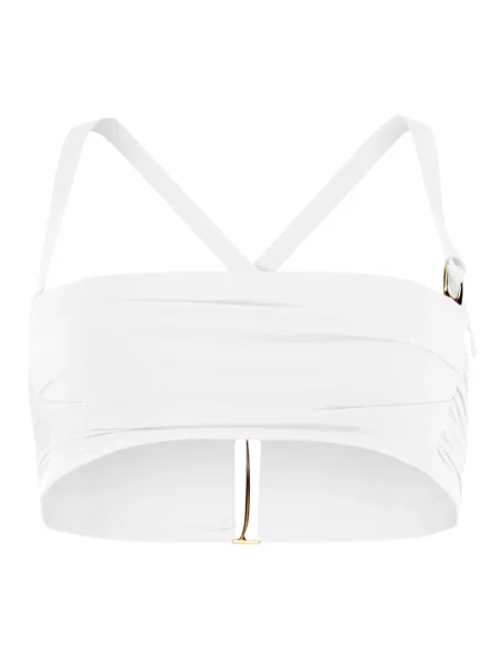 Bikini Jacquemus z dekoltem halter biały