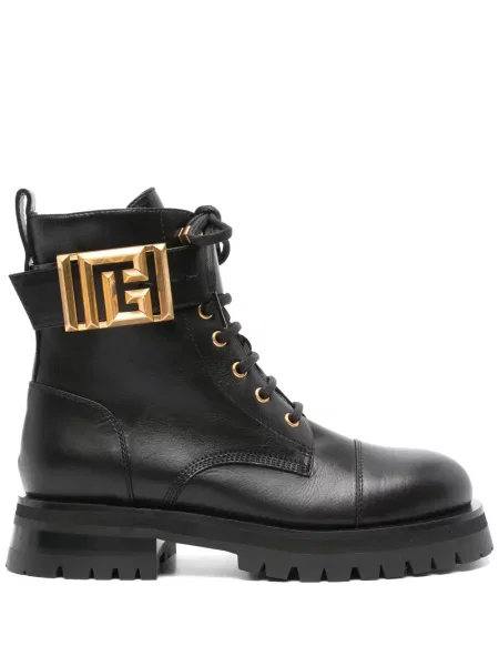 Cizme scurte Balmain din piele negru