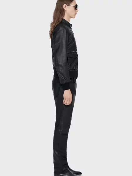 Шкіряна куртка Allsaints чорна