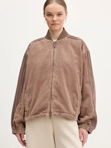 Adidas Originals kurtka sztruksowa brązowa