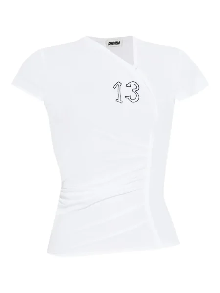 Tricou Avavav cu broderie alb