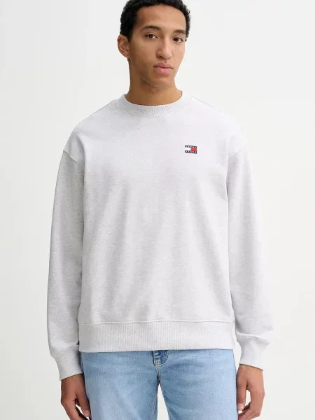 Dukserica Tommy Jeans melanž siva
