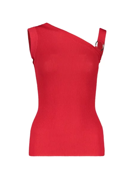 Bluză Boutique Moschino asimetrică roșu