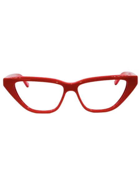 Lniane okulary przeciwsłoneczne Balenciaga czerwone