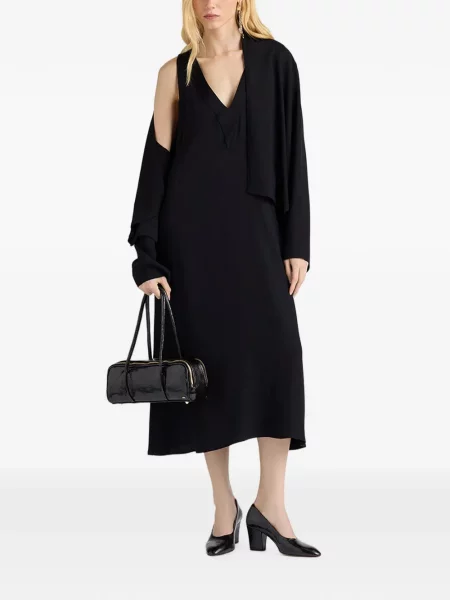 Rochie midi Momoni fără mâneci negru