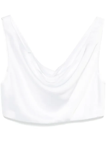 Top Norma Kamali o krotszym kroju biały