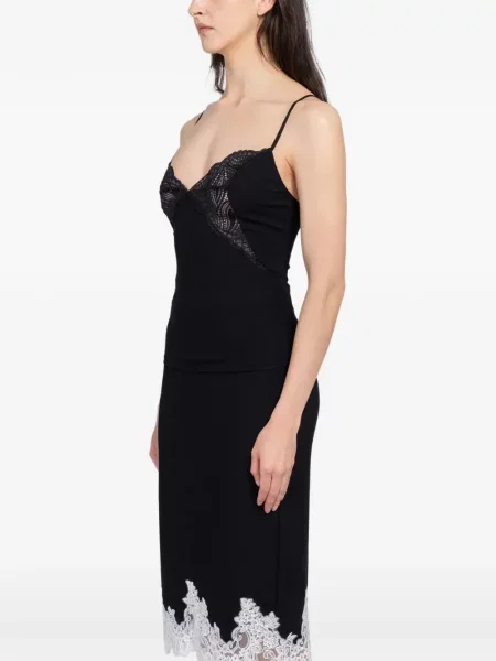Top Beaufille din dantelă negru