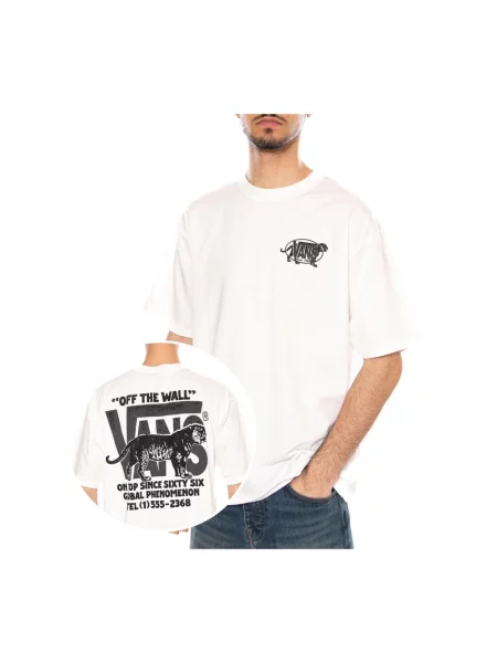 Koszulka Vans w tygrysie prążki biała