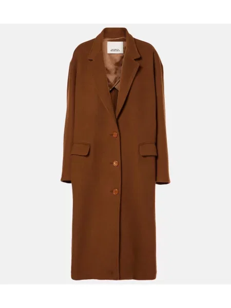 Palton Isabel Marant de lână maro