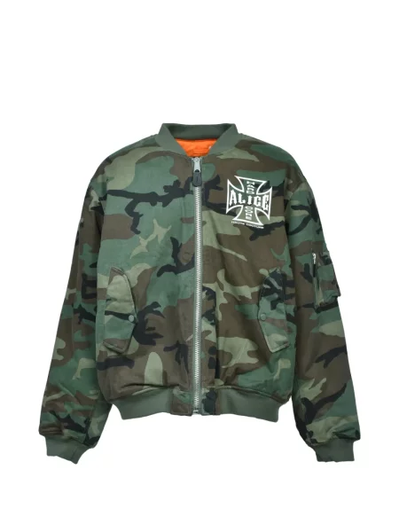 Geacă bomber Alice Hollywood cu imagine cu model camuflaj verde