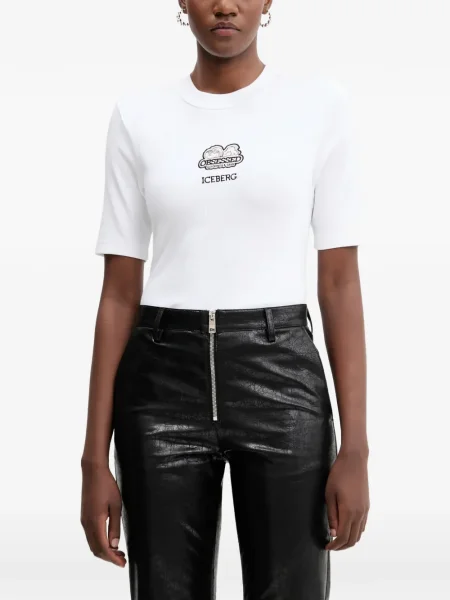 Tricou Iceberg scurt alb