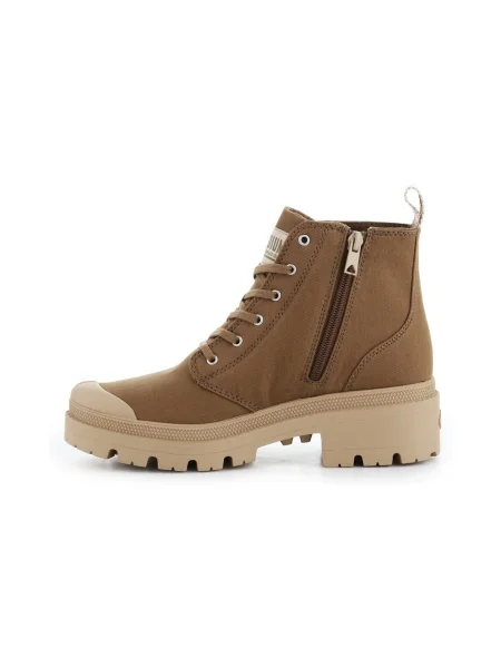 Pantofi Palladium din țesătură twill maro