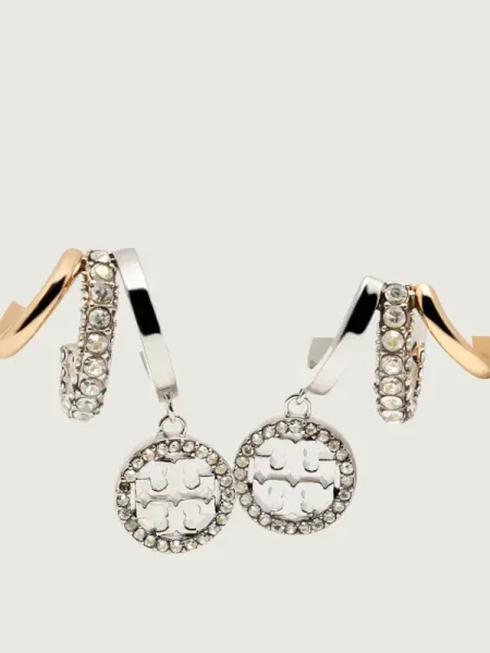 TORY BURCH Cercei Miller Pave Triple Hoop argintiu