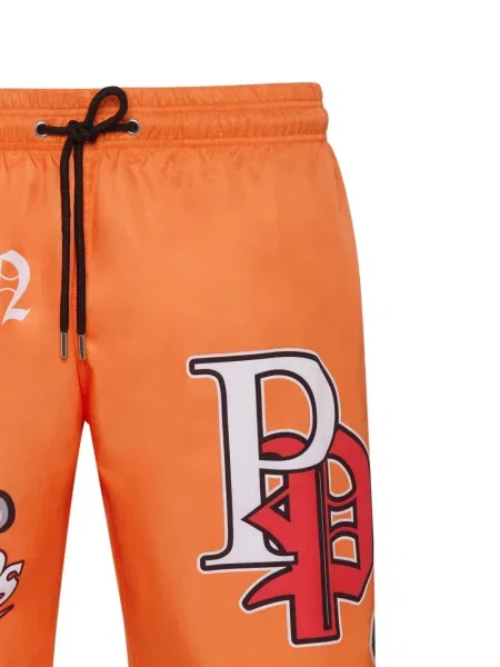 Raštuotos maudymosi kelnaitės Philipp Plein oranžinė