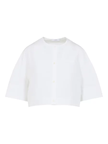 Cropp top Givenchy cu broderie alb