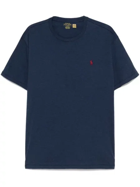 Μπλούζα Polo Ralph Lauren από ζέρσεϋ με στρογγυλή λαιμόκοψη μπλε