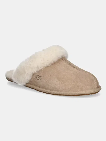 UGG papuci din piele intoarsa Scuffette II bej