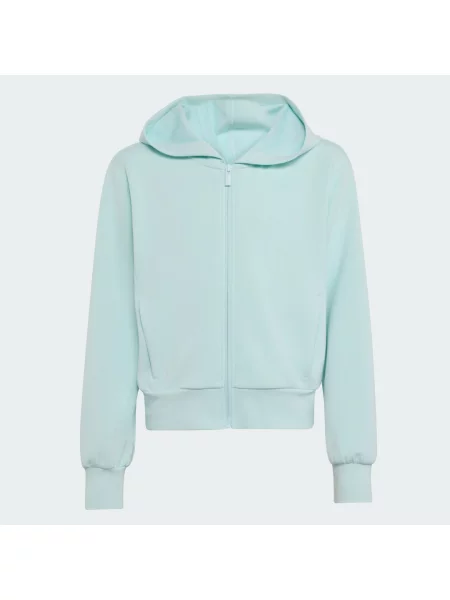 Bluza dresowa adidas Girls Full Zip Hoodie miętowa